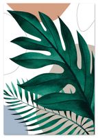Plakat boho zielone liście 50x70 cm