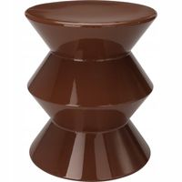 STOLIK KOLUMNA METALOWY Ø 31 CM CIEMNOBRĄZOWY WYSOKOŚĆ 36,5 CM