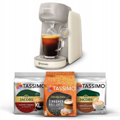 Ekspres kapsułkowy Bosch Tassimo Finesse + 3x Tassimo + kubek na Arena.pl
