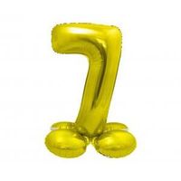 balon foliowy cyfra stojąca 7 złota 72 cm