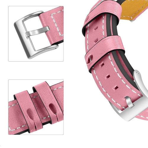 Pasek Skórzany / FITBIT VERSA / RÓŻOWY na Arena.pl