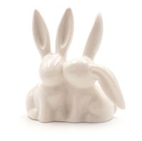 Króliczek wielkanocny królik ceramiczny biały króliczki zajączki