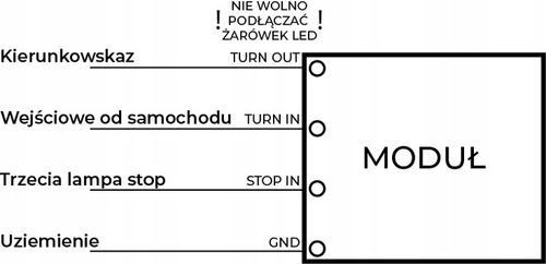 Moduł sterownik separujący sygnał kierunkowskazu od stopu USA do samochodów na Arena.pl