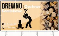 BANER REKLAMOWY 300x150cm oczkowany projekt w cenie DRREWNO OPAŁOWE