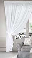 Firana gotowa na taśmie VENECJA 360x250 Eurofirany biała lewa
