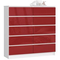 Komoda do salonu, sypialni, STILO, 10 szuflad, 120x40x121 cm | TYLETEGOTU