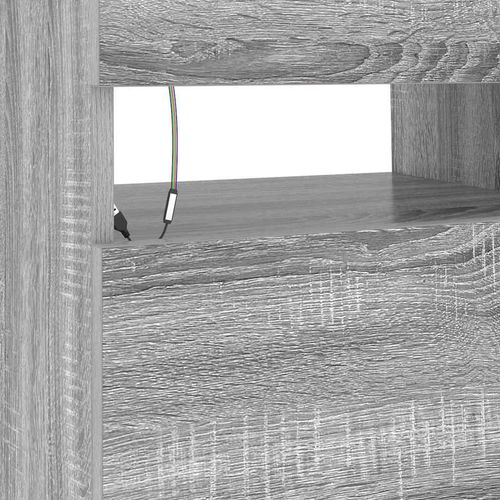 Szafka pod TV z oświetleniem LED, szary dąb sonoma, 90x35x40 cm na Arena.pl