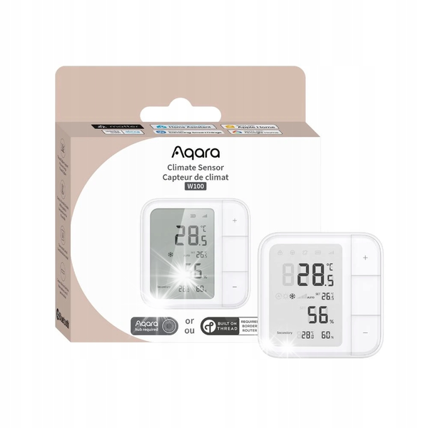 Aqara Climate Sensor W100 | Czujnik klimatu | Thread/Zigbee zdjęcie 1