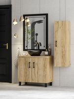 ZESTAW MEBLI LAZIENKOWYCH 60 szafka umywalka słupek w. (W1) + EC