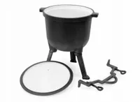 Kociołek myśliwski EMALIOWANY garnek żeliwny 8L