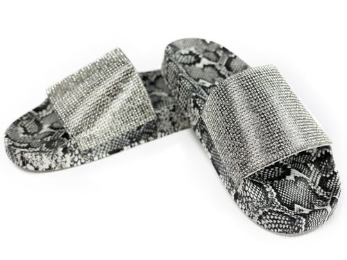 Klapki gumowe wężowy wzór cyrkonie 36 na Arena.pl