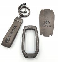 3w1 TOYOTA ETUI na kluczyk pilot + BRELOK skórzany Land Cruiser Corolla itd