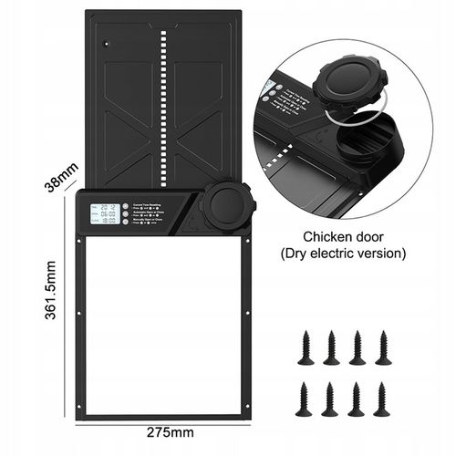 Automatyczne Drzwi Do Kurnika Z Timerem Blokada Przytrzaśnięcia Wodoodporne na Arena.pl