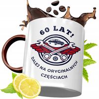 Kubek Bordowy 60 Urodziny Na Urodziny Prezent Z Nadrukiem Ze Zdjęciem