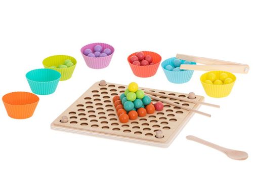 Układanka edukacyjna mozaika z kulek koralików montessori 77el. na Arena.pl