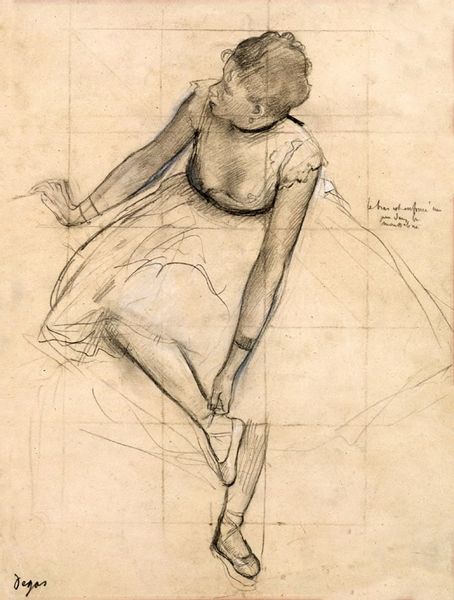 Dancer Adjusting Her Slipper, Edgar Degas - plakat 60x80 cm zdjęcie 1