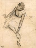 Dancer Adjusting Her Slipper, Edgar Degas - plakat 61x91,5 cm