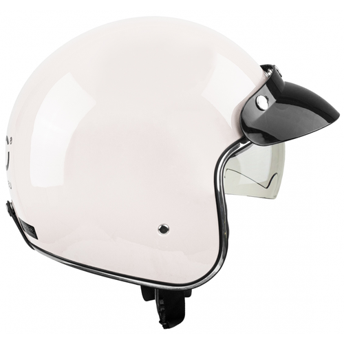 Kask na skuter motocyklowy otwarty z daszkiem BB 588 -przeźroczysta blenda XL biały na Arena.pl