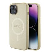 Etui Guess do iPhone 15 Plus, iPhone 14 Plus, Złoty, MagSafe