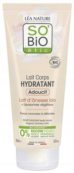 SO'BiO Etic Lait Corps Hydratant d'Anesse 200ml zdjęcie 1