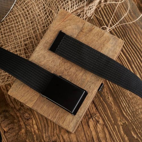 modny czarny pasek parciany pw-25-105 na Arena.pl