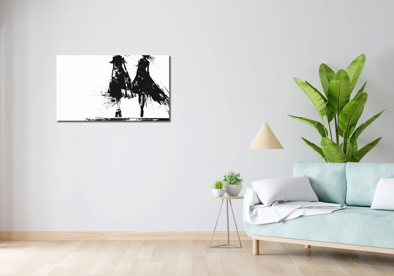 Obraz 90x50cm Atramentowy Przerys zdjęcie 2