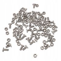 ZESTAW ALUMINIOWYCH NAKRĘTEK I ŚRUB DO SZKLARNI M6 SOLIDNE SZEŚCIOKĄTNE