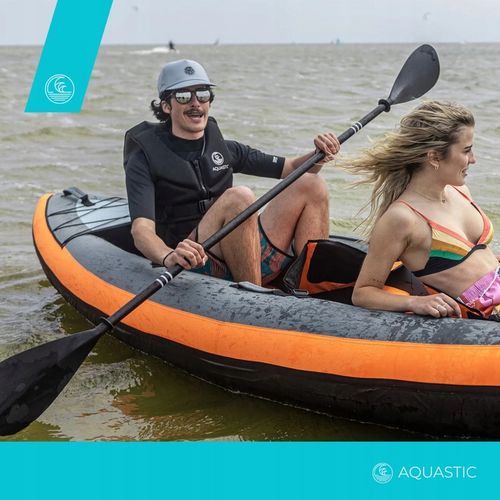 Wiosło kajakowe 2-częściowe AQUASTIC 220 cm czarne na Arena.pl