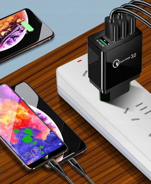 SZYBKA ŁADOWARKA SIECIOWA DO TELEFONU QC 3.0 MOCNA 31W + KABEL USB-C zdjęcie 2