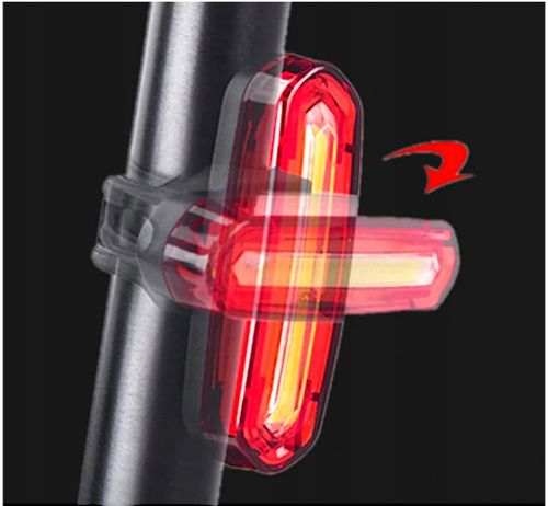 LAMPKA ROWEROWA TYLNA LAMPA NA ROWER AKUMULATOR TYŁ COB USB MOCNA 120LM ABS na Arena.pl
