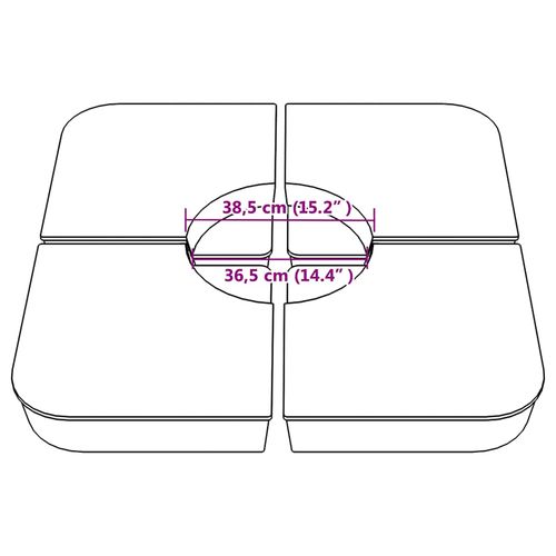 Podstawa do parasola, 4-cz., 100 kg, PP na Arena.pl