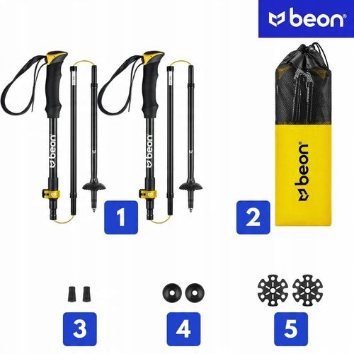 KIJE TREKKINGOWE SKŁADANE KIJKI W GÓRY DO CHODZENIA PO GÓRACH REGULOWANE na Arena.pl