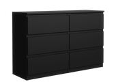 CZARNA KOMODA 6 SZUFLAD 120 CM OD PRODUCENTA!