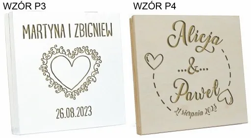 PUDEŁKO NA PIENIĄDZE PREZENT ŚLUBNY DLA MŁODEJ PARY NOWOŻEŃCÓW GRAWER zdjęcie 9