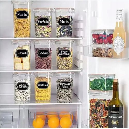 POJEMNIKI NA ŻYWNOŚĆ zestaw 4x2,5L pojemnik kuchenne + nakleji miarki na Arena.pl