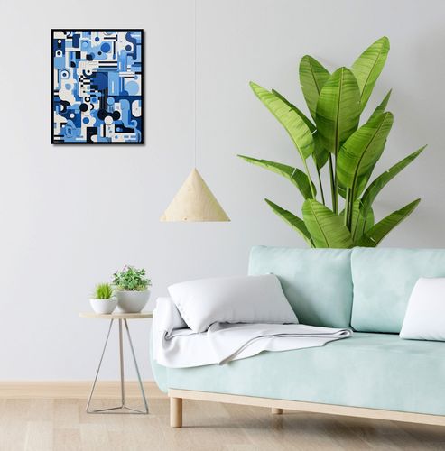 Plakat 40x50cm Niebieski Labirynt na Arena.pl