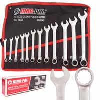 KLUCZE PŁASKO OCZKOWE 6-22mm ZESTAW KLUCZY PŁACHTA SATYNA 12EL