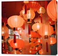 Obraz 100x100cm Festiwal Latarni