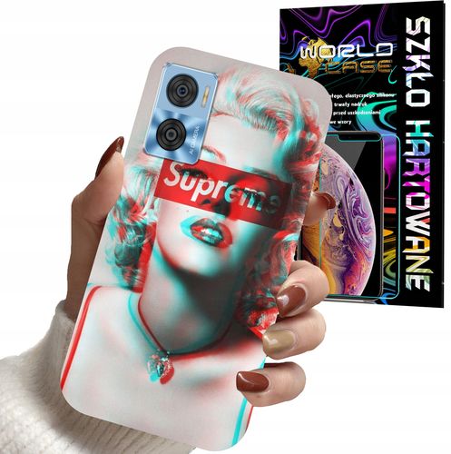 ETUI DO MOTOROLA MOTO E22 / E22i - Monroe MODNE KOBIECE WZORY + SZKŁO na Arena.pl