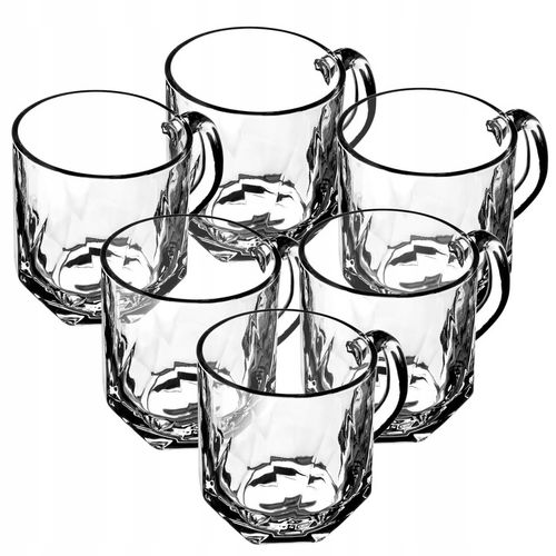 SZKLANKI DO KAWY HERBATY 300ml NAPOJÓW SZKLANKA Z UCHEM ZESTAW SZKLANEK 6x na Arena.pl