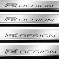 Listwa progowa VOLVO XC60 MK2 R DESIGN Stal nierdzewna 304 połysk z czarnym