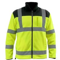 POLAR, BLUZA POLAROWA DEDRA BH80P3-S ODBLASKOWA 280G/M2, ROZMIAR S, ŻÓŁTO-CZARNA