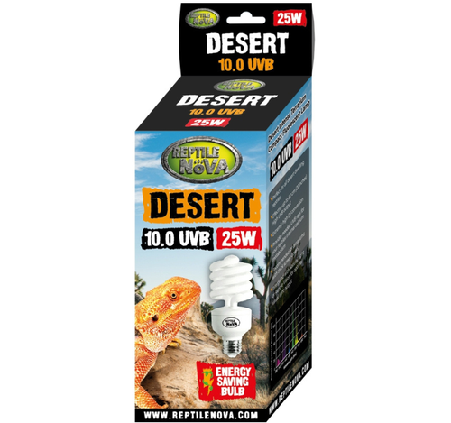 REPTILE NOVA Żarówka 25W UVB 10.0 DESERT terrarium półpustynnego pustynnego na Arena.pl