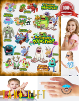 Duży Zestaw Mega Tatuaży zmywalnych - My Singing Monsters