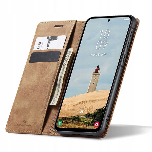 Spacecase Wallet Galaxy A36 Light Brown zdjęcie 1