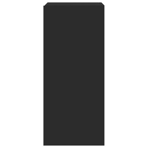 Ścienna szafka TV z LED, czarna, 30,5x35x70 cm na Arena.pl