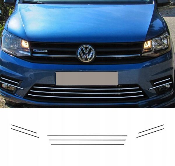 VW CADDY IV 4 - Listwy CHROM GRILL Zderzak Atrapa zdjęcie 1