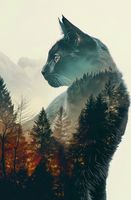 Plakat 53x81cm Koci Duch Lasu