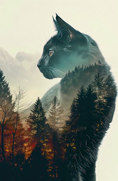 Plakat 53x81cm Koci Duch Lasu zdjęcie 1