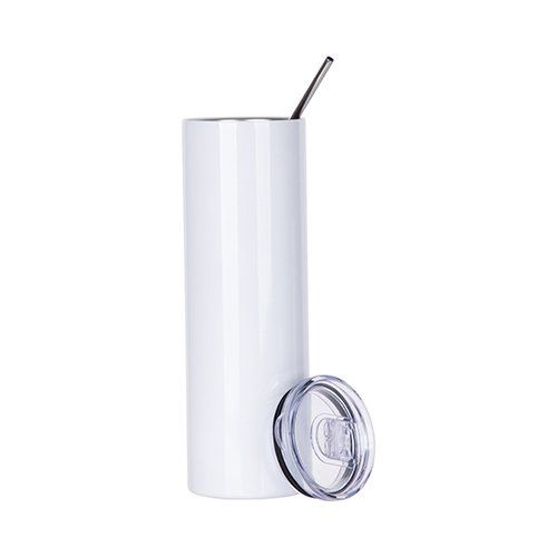 Kubek 900 ml ze słomką do sublimacji - biały zdjęcie 2